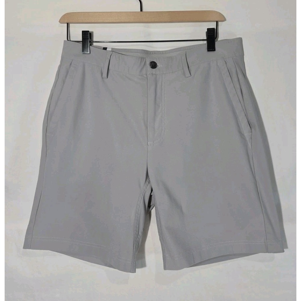Rhoback Performance Golf Shorts Mens Size 32 Gray Chino Stretch 7" Inseam Preppy